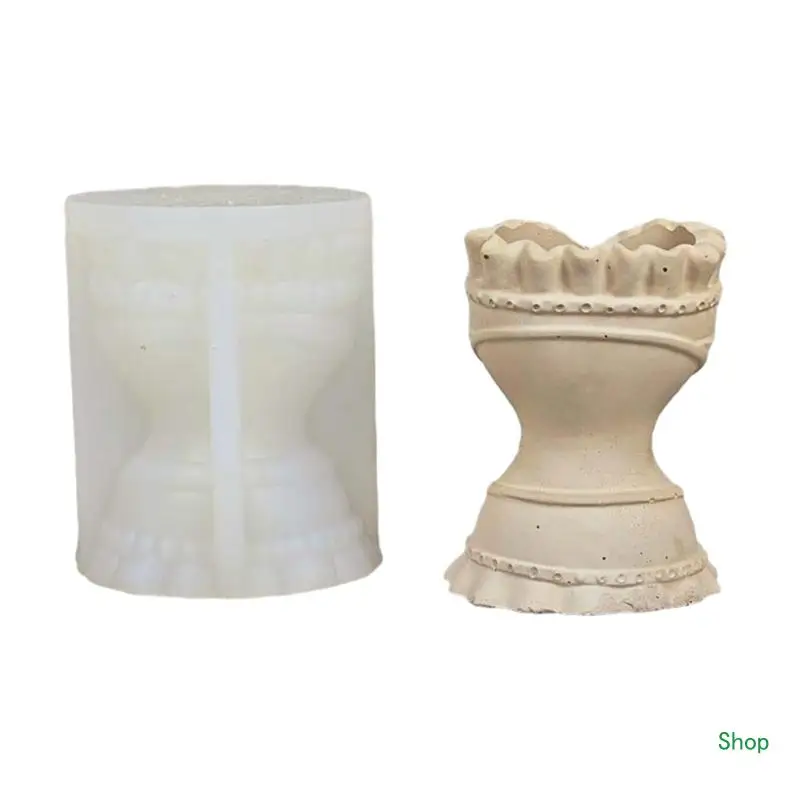 

Dropship Wedding Dress Vase Mold DIY Epoxy Resin Cement Gypsum Flowerpot Silicone Mould 3D Holder Molds Home Decorations