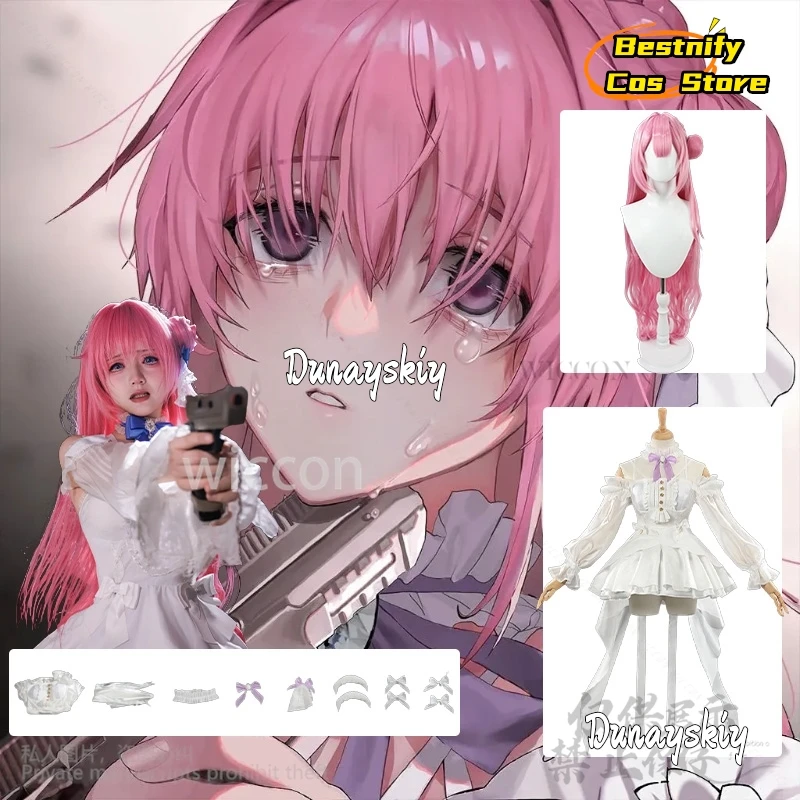 

Anime Game NIKKE：The Goddess Of Victory Cosplay Dorothy Kawaii Costume Sexy Jirai Kei Girls Lolita Pink Lovely Wigs Halloween-