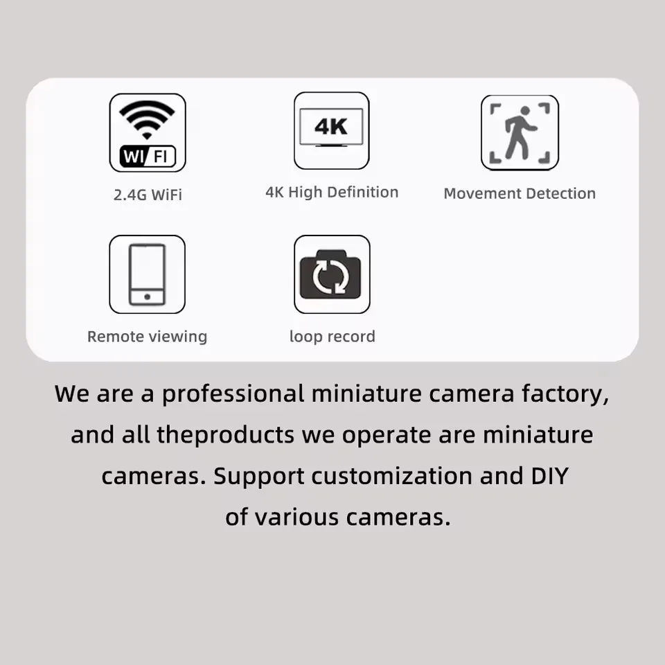 Répéteur Wi-Fi avec Caméra Mini, Interface Multifonction, HD Portable, Caméra Sans Fil Domestique, Extendeur de Surveillance à Distance par Wi-Fi