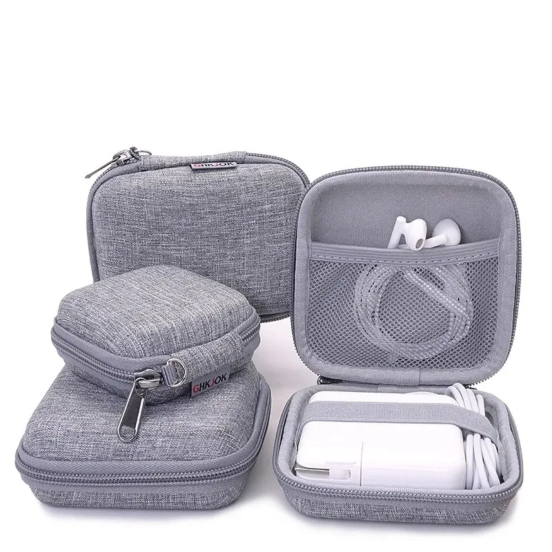 Travel Hard shell Case Bag Storage Collection Bag Case for Earphone Laptop Charger Hard Dish USB Flash Cable Electronic Device