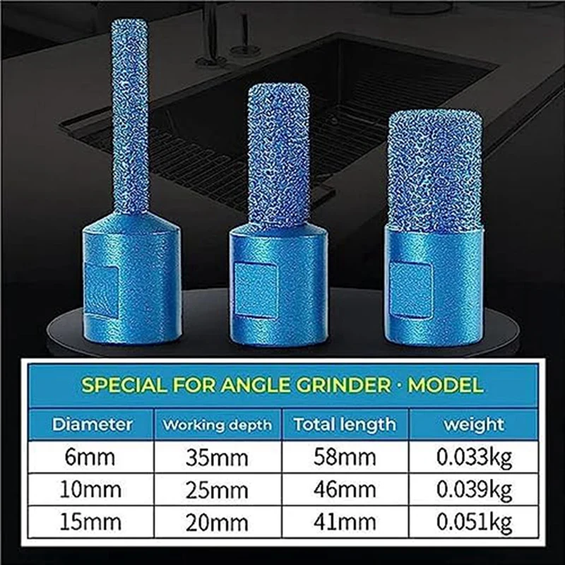 3PCS Slotting Tool Angle Grinder Carbide End Mills Set (Set) Metal Square Slot Cutter Tool