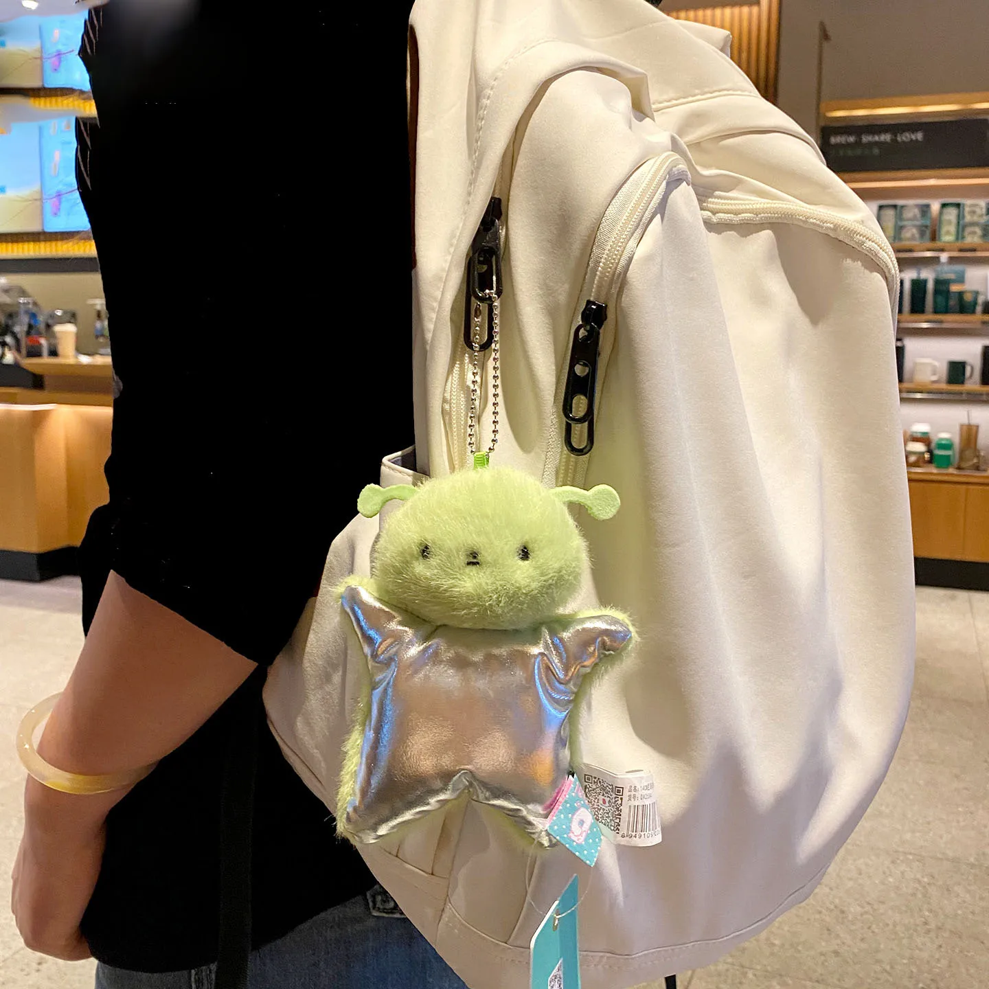 Kawaii Squishy Plush Otter Piglet Rabbit Keychain Soft Bean Bag Stress Reliever Stuffed Animal Keyring Squeeze Toys Key Chain view 4