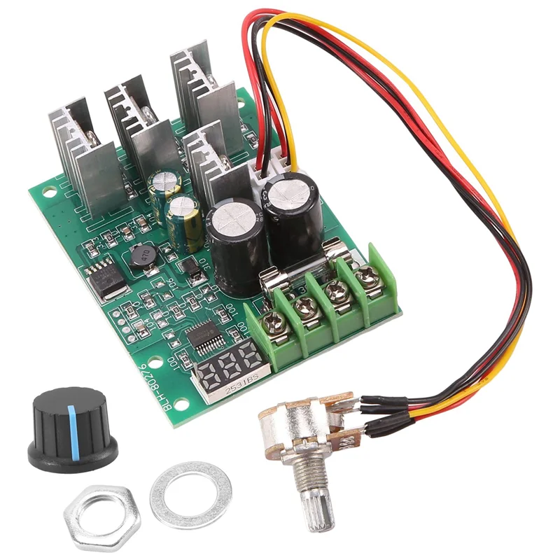 ABZV-DC 6-60V 30A ปรับ LED ดิจิตอลมอเตอร์ควบคุมความเร็ว PWM คอนโทรลเลอร์ DC มอเตอร์ 12V 24V 36V 48V