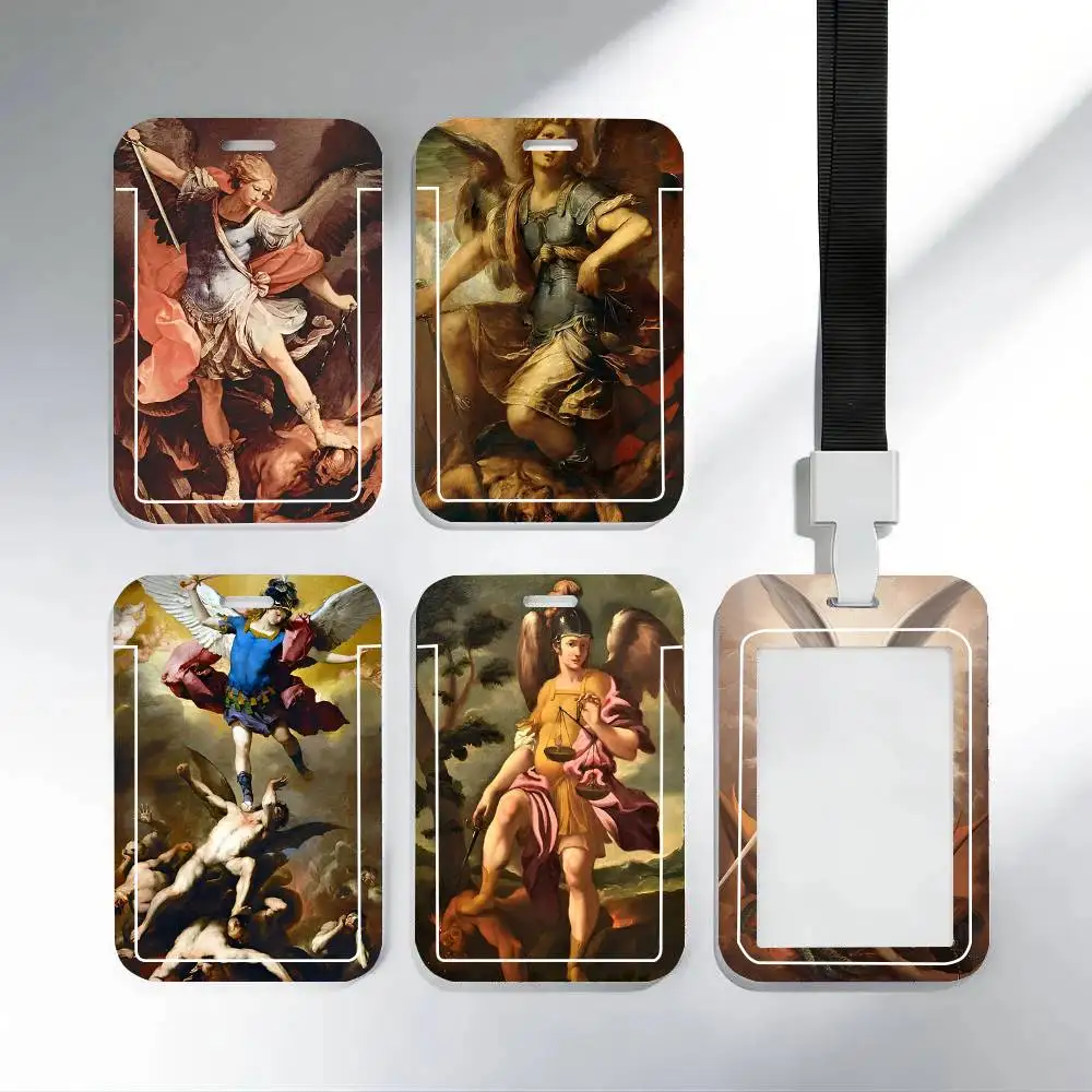 Christian Angel Black Lanyard Card Holders Student Meal Cards And Campus Ids School