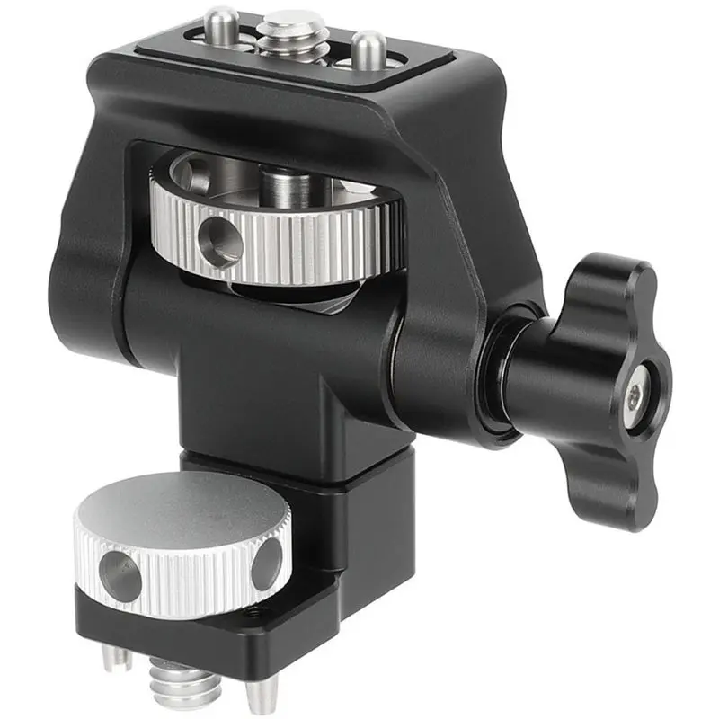 DIGIT-Adjustable Camera Monitor Bracket, 360 ° Rotation And 180 ° Tilt Monitor Bracket Anti Twist Bracket For 5 