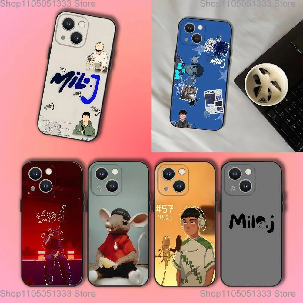 

Singer Milo j Phone Case For iPhone 17,16,15,14,13,12,11,Pro,XS,Max,XR,Plus,E,SE4,Mini Black Soft Cover
