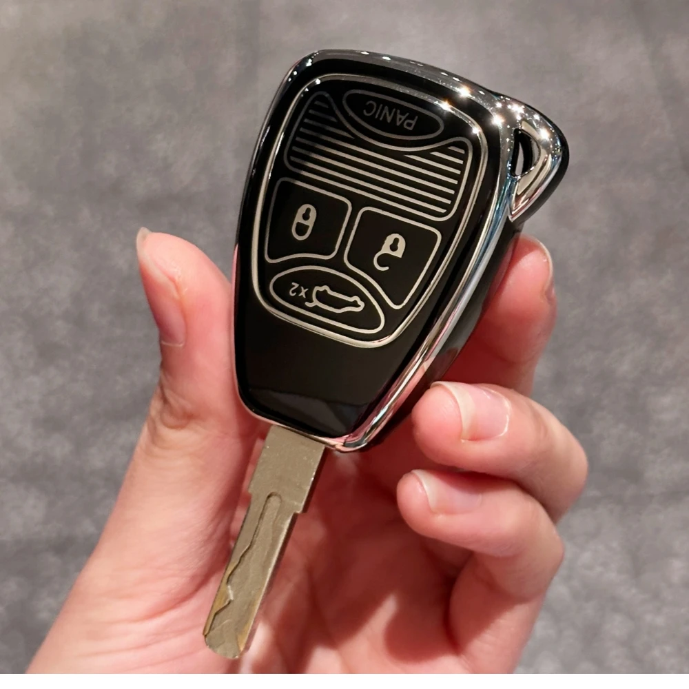 Car Key Case Cover keychain For Jeep Wrangler Compass Patriot Liberty Chrysler 300 PT Dodge JCUV Caliber Nitro view 6