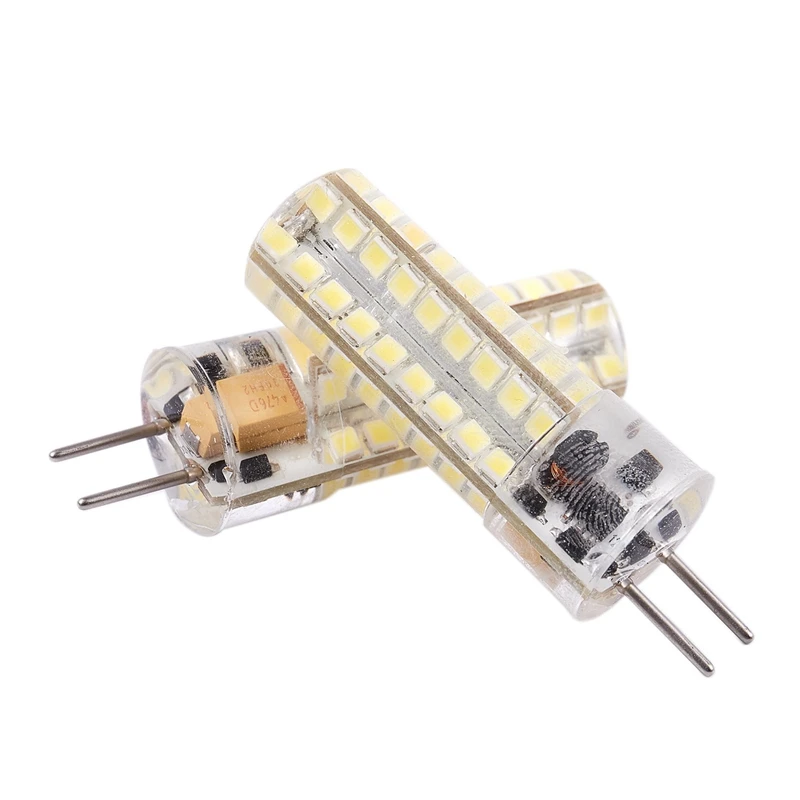 4X 6.5W GY6.35 LED Bulbs 72 2835 SMD LED 320Lm 50W Halogen Lamps Equivalent Dimmable White 6000K 360 Degree Beam Angle