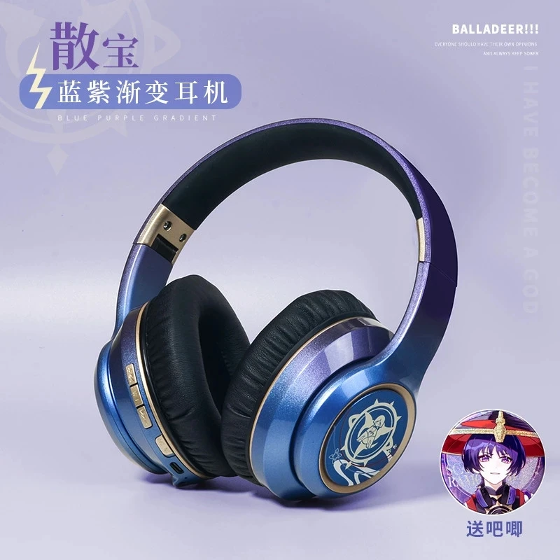 

Модная Беспроводная Bluetooth-гарнитура Genshin Impact Scaramouche Wanderer Balladeer, удобные складные наушники, подарки для косплея