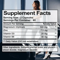 Daitea Magnesium and Zinc Capsules - Magnesium Glycinate Supplement to Support Muscle, Nerve, Joint and Heart Health 6