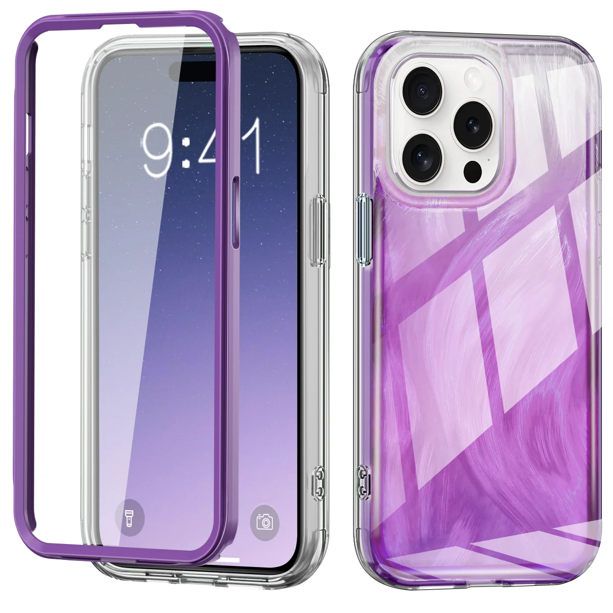 Pełne etui ochronne na iPhone 15 Pro MAX 13 12 11 14 Plus Gradient kolorowy hybrydowy pancerz z silikonowego zderzaka odporna na wstrząsy obudowa