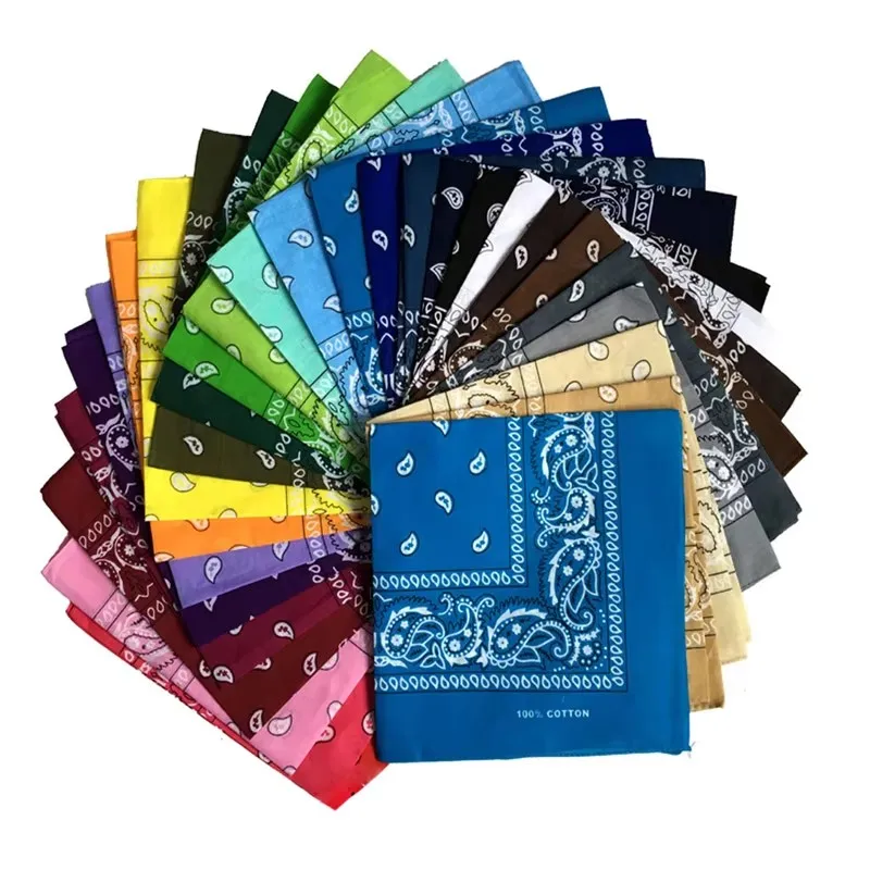 1//4/6 Uds. Bandana con estampado bohemio, diademas con patrón de Cachemira, pañuelo de hip hop, diadema Unisex para exteriores, muñequeras, mascarilla facial