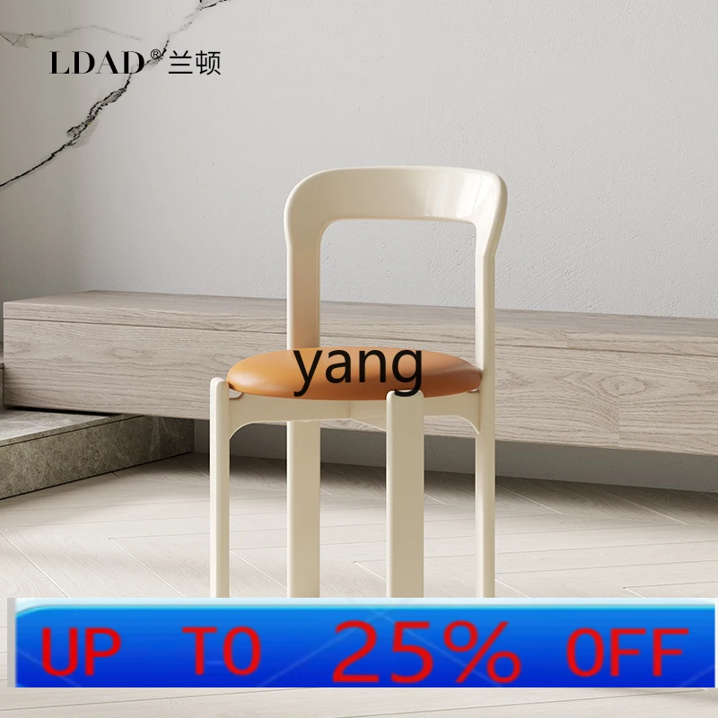 

LTT Solid Wood Dining Chair Home French Simplicity Coffee Shop Milk Tea Shop Backrest Chair