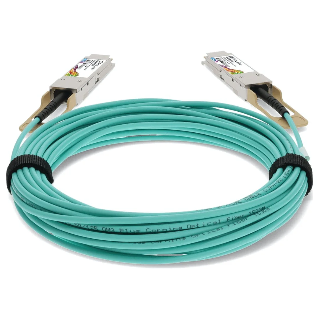 MFA1A00-C015 совместимый с TAA совместимый 100GBase-AOC QSFP28 активный оптический кабель (850нм, MMF, 15 м)