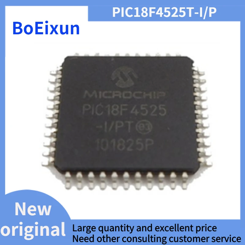 

100% new original PIC18F4525T-I/PT SMD TQFP-44 8-bit microcontroller-MCU PIC18F4525T