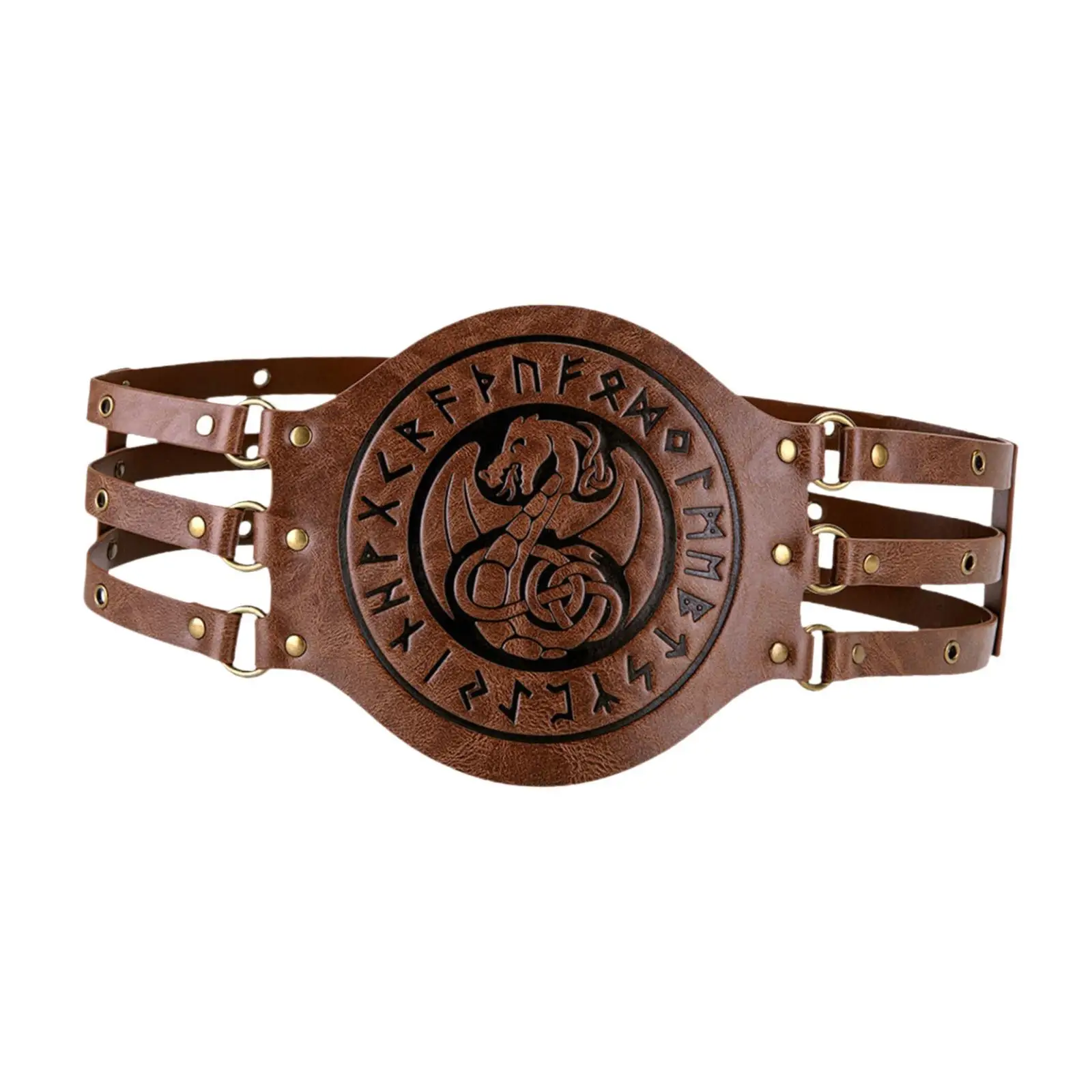 

Средневековый широкий пояс-корсет для косплея, реквизит, аксессуар для костюма на Хэллоуин, коричневый