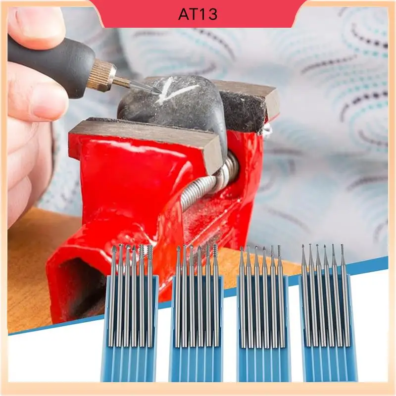 AT13 24 Pcs 3/32Inch(2.3Mm) Round Shank  Steel Wood Carving Drill Bits For Rotary Tools Compatible With Engraving Pen
