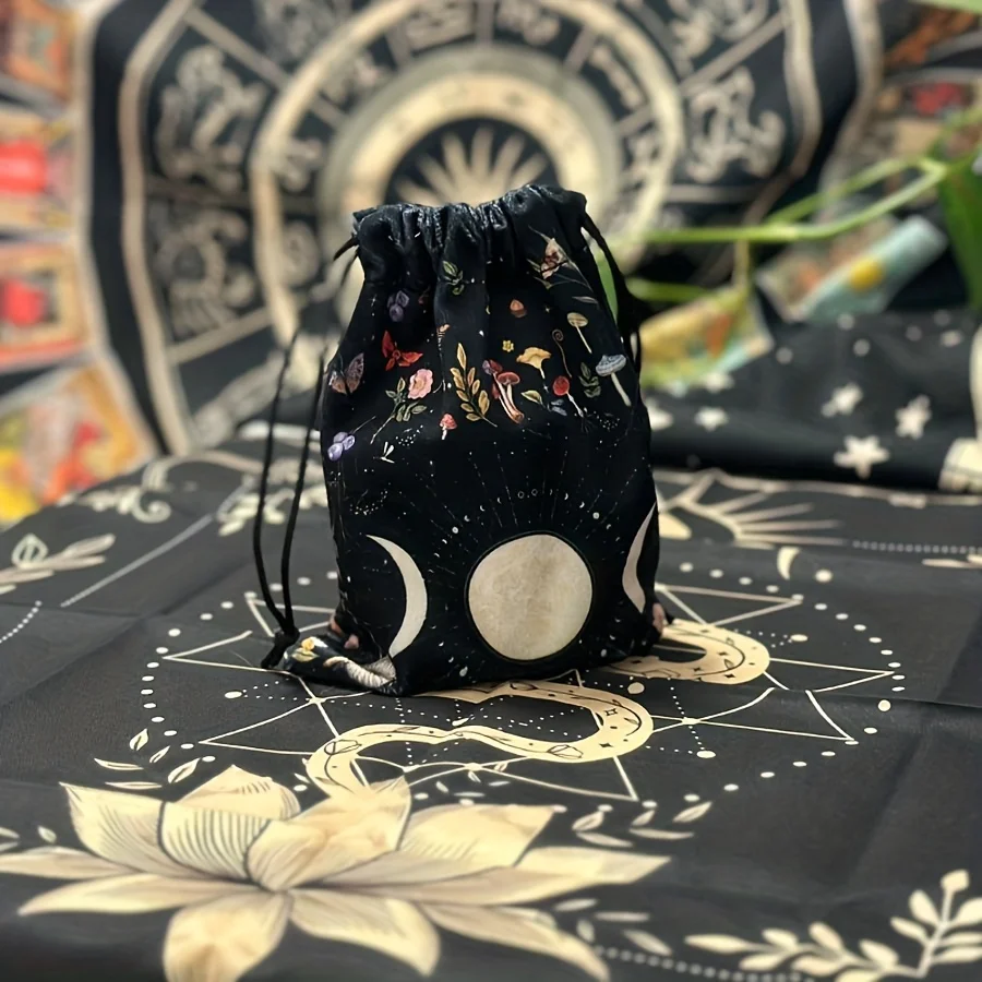 1 قطعة التارو السماوي وعلم التنجيم الحقيبة-علامات زودياك (الحمل، الثور، الجوزاء،) تخزين متعدد الأغراض للمجوهرات، النرد، غرفة نوم قلادة