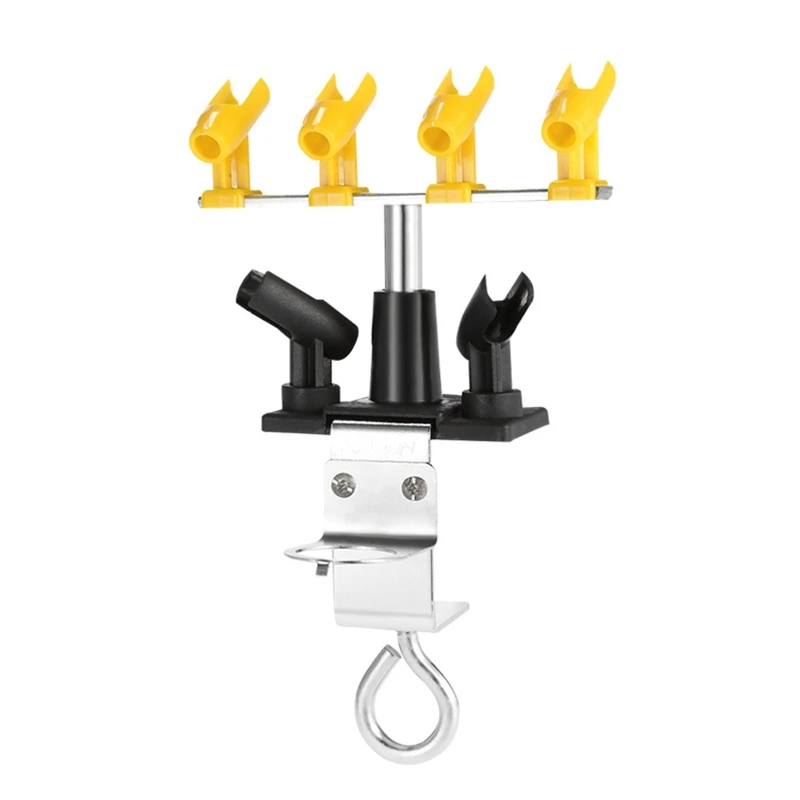 6 Stand Clamp-on Airbrush Holder 360ยฐ Rotate Airbrush Stand Table-mount Airbrushes Holder Station Paint Spray Gun Holder