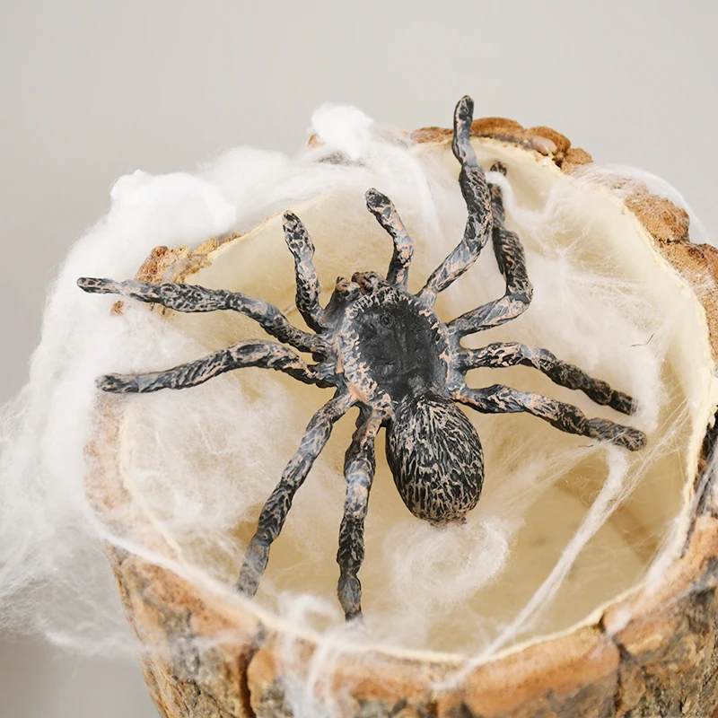 

E2 1Pcs Halloween Fake Spider Props Plastic Simulated Insect Model Kids Gift Prank Joke Toy Halloween Party Home Room Decoration