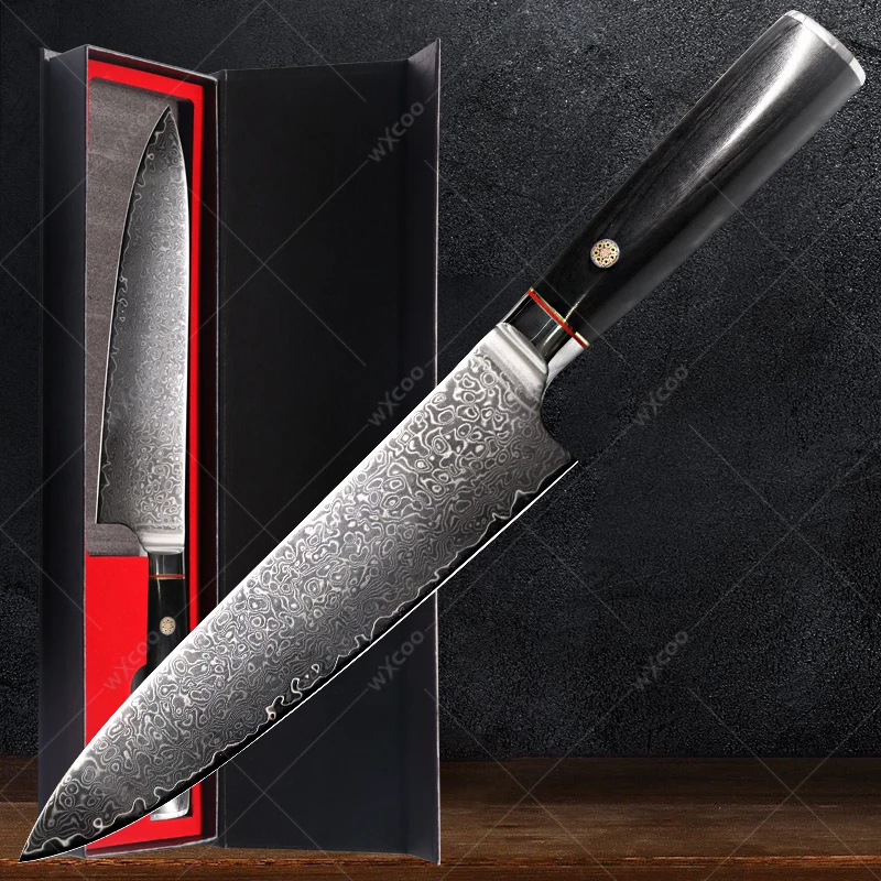 

Kitchen Slicer Knife Cut Vegetables and Meat Sharp Chef Knife Kitchen Knife 67 Layer Damascus Steel Kitchen Meat Cleaver