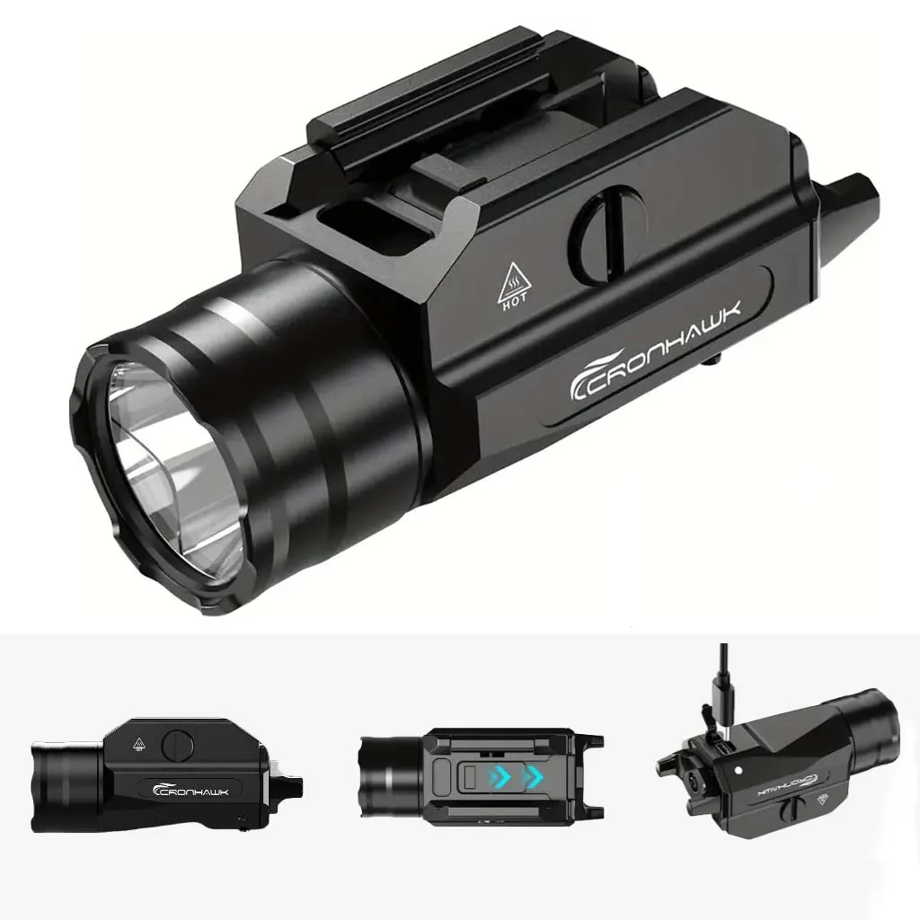

Tactical Metal Pistol Light 1350 Lumen Airsoft Weapon Light Fit 20mm Picatinny Rail Mounted Powerful Strobe Handgun Flashlight