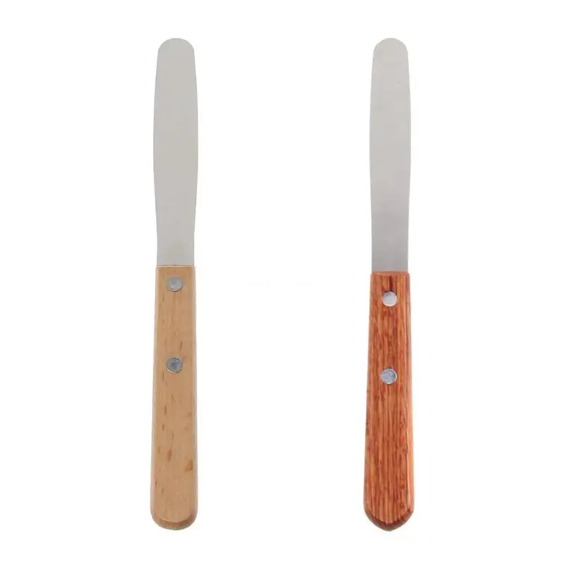 Metal Wax Applicator Spatula Wooden Handle Craft for Body Hair Removal Dropship