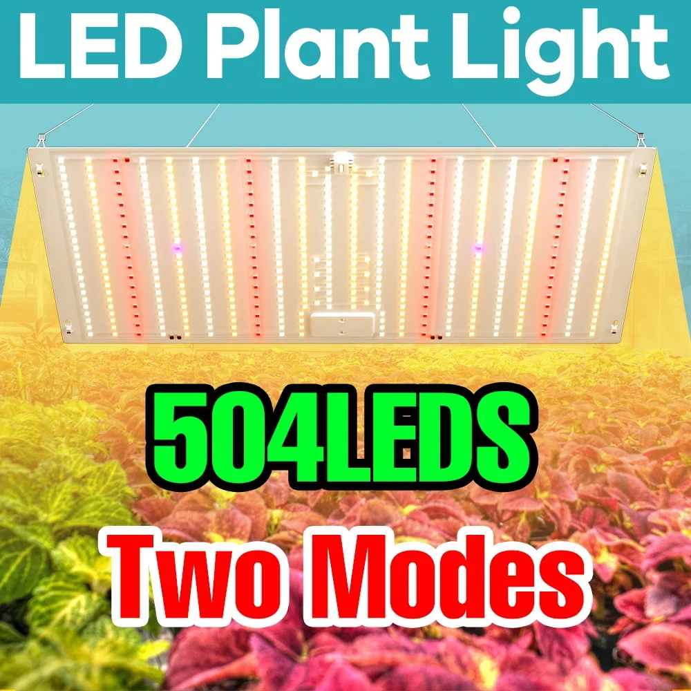 

504LEDS Full Spectrum Plant Grow Light Veg/Bloom 2Modes AC100-277V Hydroponic Growth Box Greenhouse Tent Seedling Cultivate Lamp