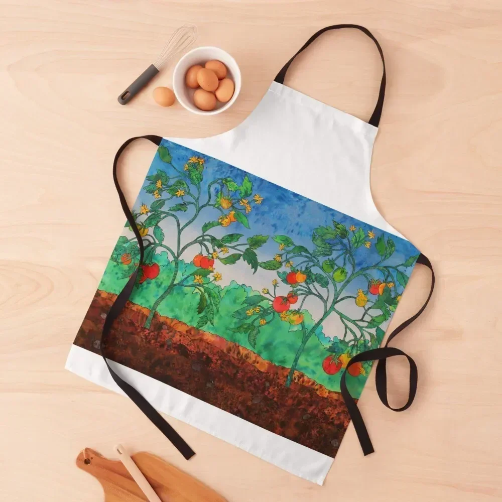 

Summertime Tomatoes Apron restaurant accessories Kitchen Items christmas waiter Apron
