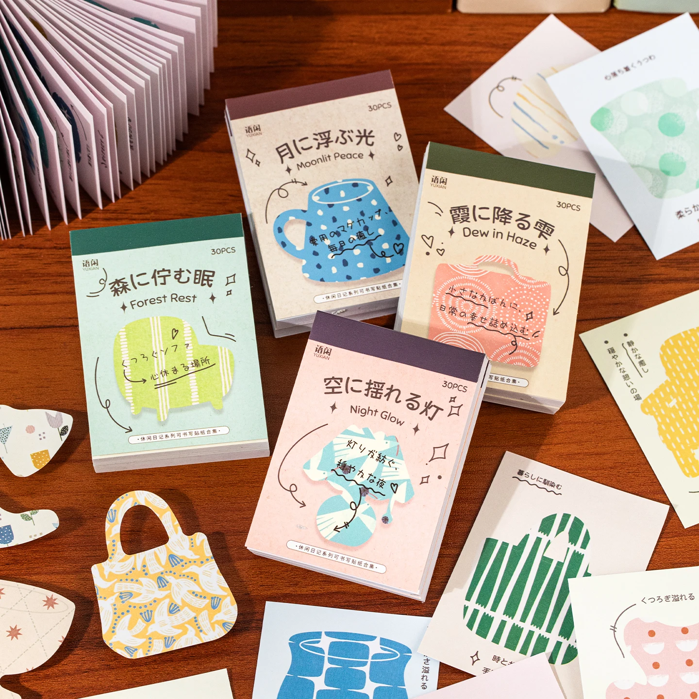 30sheets Leisure Diary Series Ins Salt Pattern Post it Sticker Book DIY Diary Scrapbook Creative Aesthetics Stationery Supplies