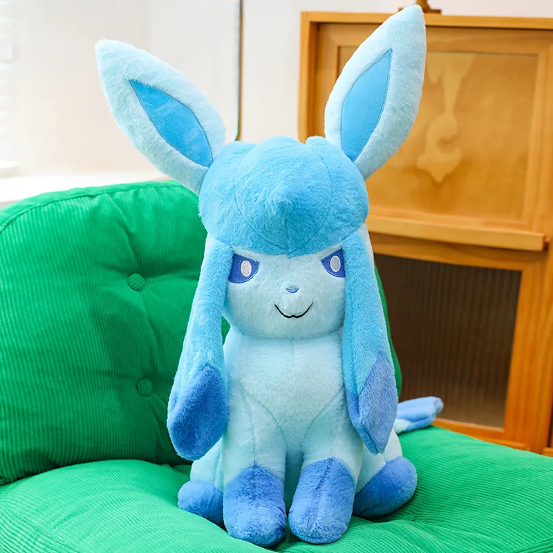 Brinquedo de Pelúcia Kawaii Eevee de 80cm, Boneco de Anime Grande, Almofada Aconchegante, Presente para Aniversário de Crianças
