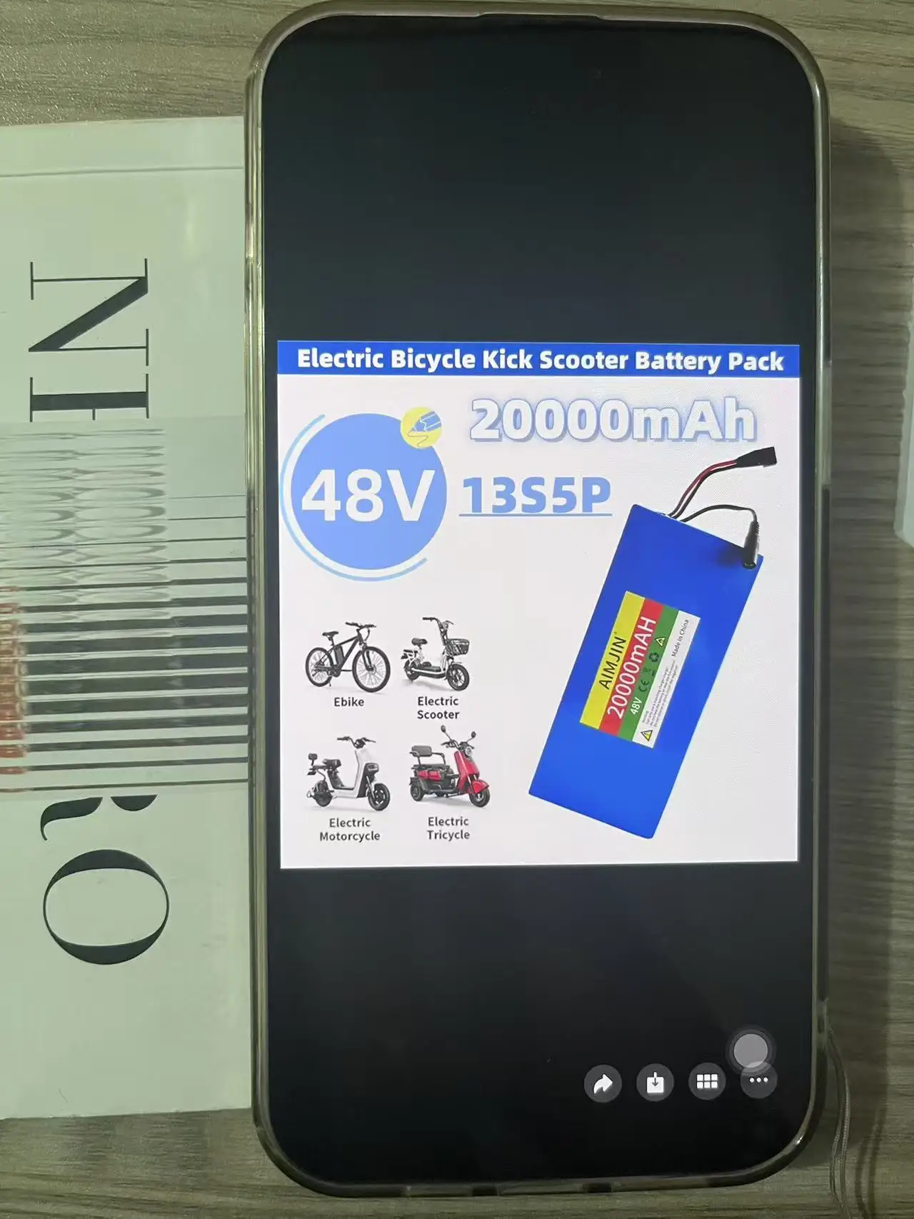 

13S5P 48V 20Ah 18650 Li-ion Battery Pack with 54.6V 2A Charger 1000W High Capacity Battery for Electric Vehicles And Power Tools