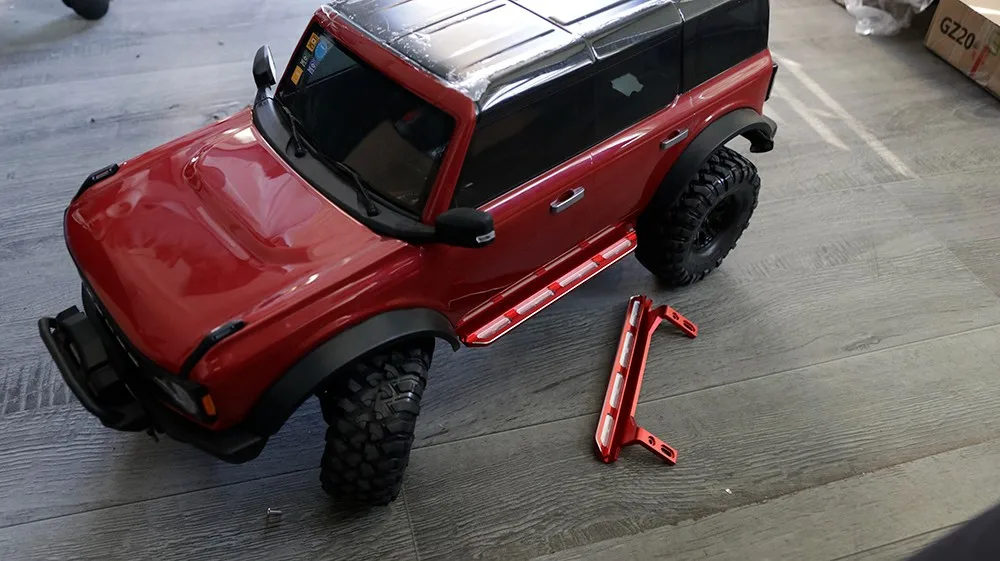 Metal Side Pedal Step Running Boards Foot-plate For Bronco Trx-4 1/10 Rc Crawler Body Shell Accessories