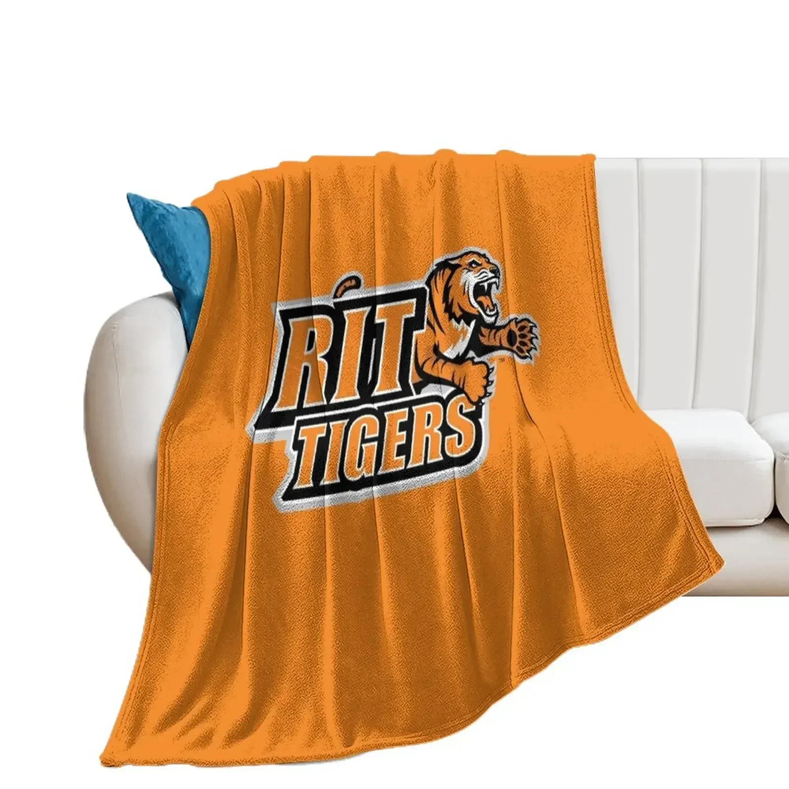 RIT Tigers Throw Blanket Large for winter Blankets