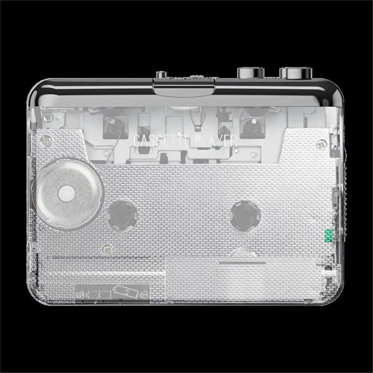 A86G NEW Portable Cassette to MP3 Player with A Fully Transparent Casing and Type-C Interface