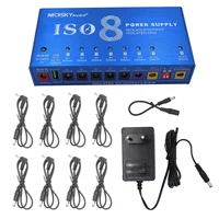 Mosky ISO-8 Fuente de alimentación para pedal de efectos de guitarra 8 salidas CC aisladas/salida USB de 5 V para pedal de guitarra de 9 V 12 V 18 V