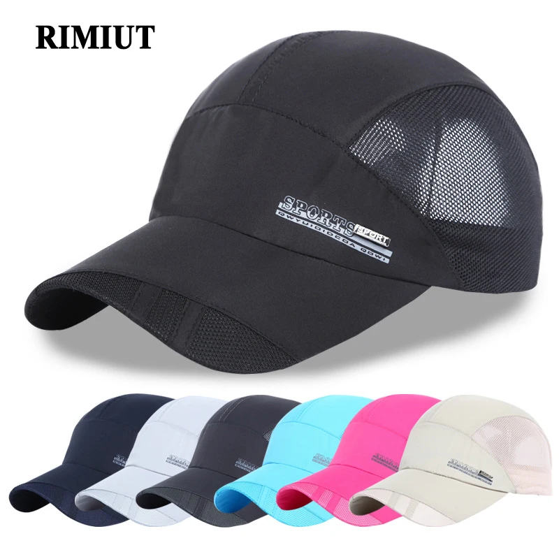 

RIMIUT Hot Mens Baseball Cap and Hats for Men Summer Trucker Cap Women Pink Blue Hip Hop Snapback for Adult Unisex Branded Caps