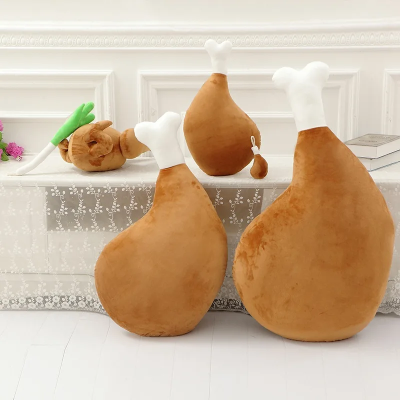 

Creative Spoof Roast Chicken and Spring Onion Stuffed Toy Simulation Fried Chicken Leg Throw Pillow Food Doll Kawaii Toy Gifts