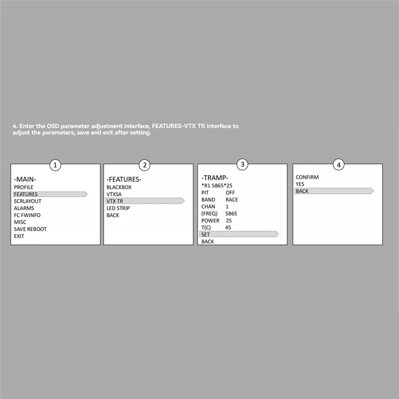 

Classic-4.9G/5.8G 2.5W VTX 56CH FPV Video Transmitter Frequency Adjustable With Antenna For FPV Long Range Racing Drone