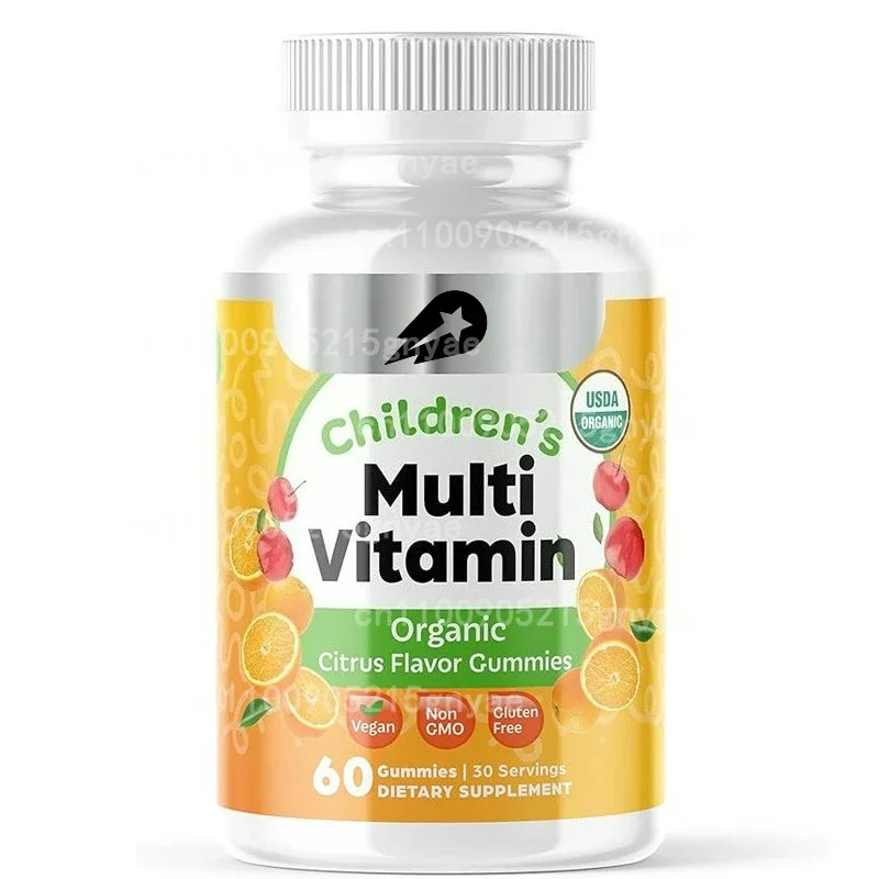 14 Vitaminas Básicas Suplementos Diarios para Gomitas Multivitaminas Infantiles, Incluye Vitaminas A, C, D, E, B6 y B12, y Zinc