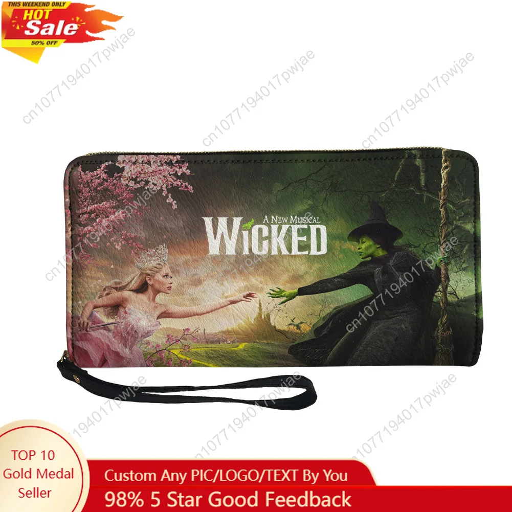 Wicked the Musical Custom Wallet Purse Sprunki Mens Womens Zipper Long Wallets Double Print  Portable Wallet Gift Bag