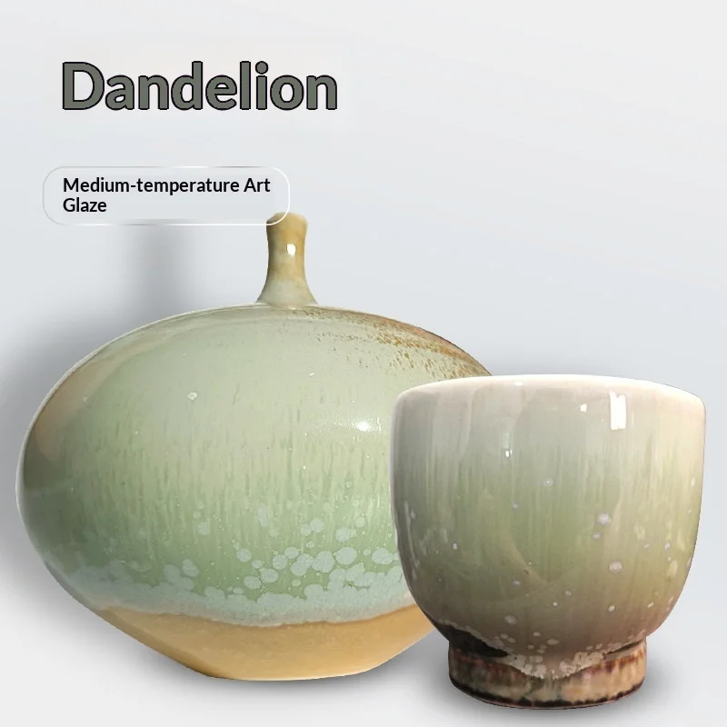 Medium Temperature Electric Kiln Ceramic Glaze, Dandelion Crystal Flow Art Glaze, Color Changing Floral Glaze Ceramics Tools