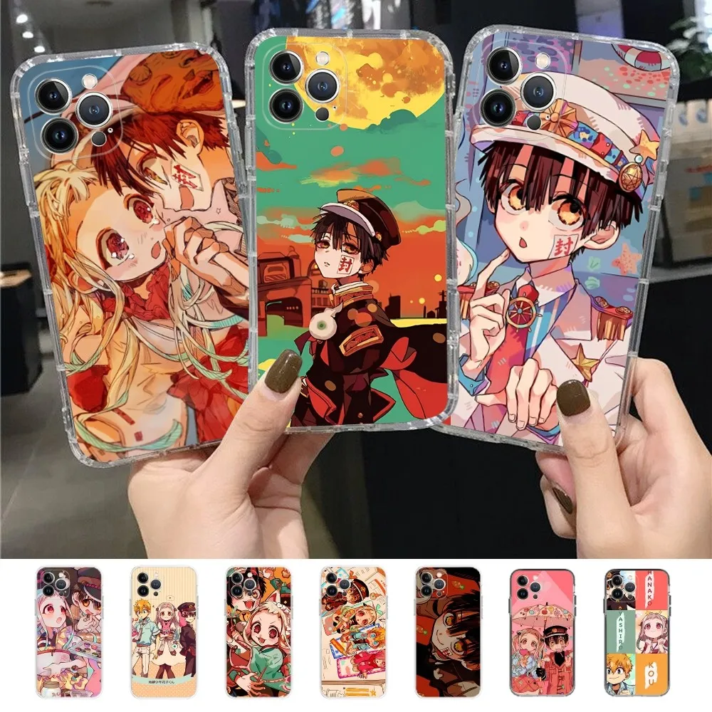 T-Toilet-bounds H-Hanako-kun Phone Case For iPhone 15 14 13 12 Mini 11 Pro XS Max X XR SE 6 7 8 Plus Soft Silicone Cover