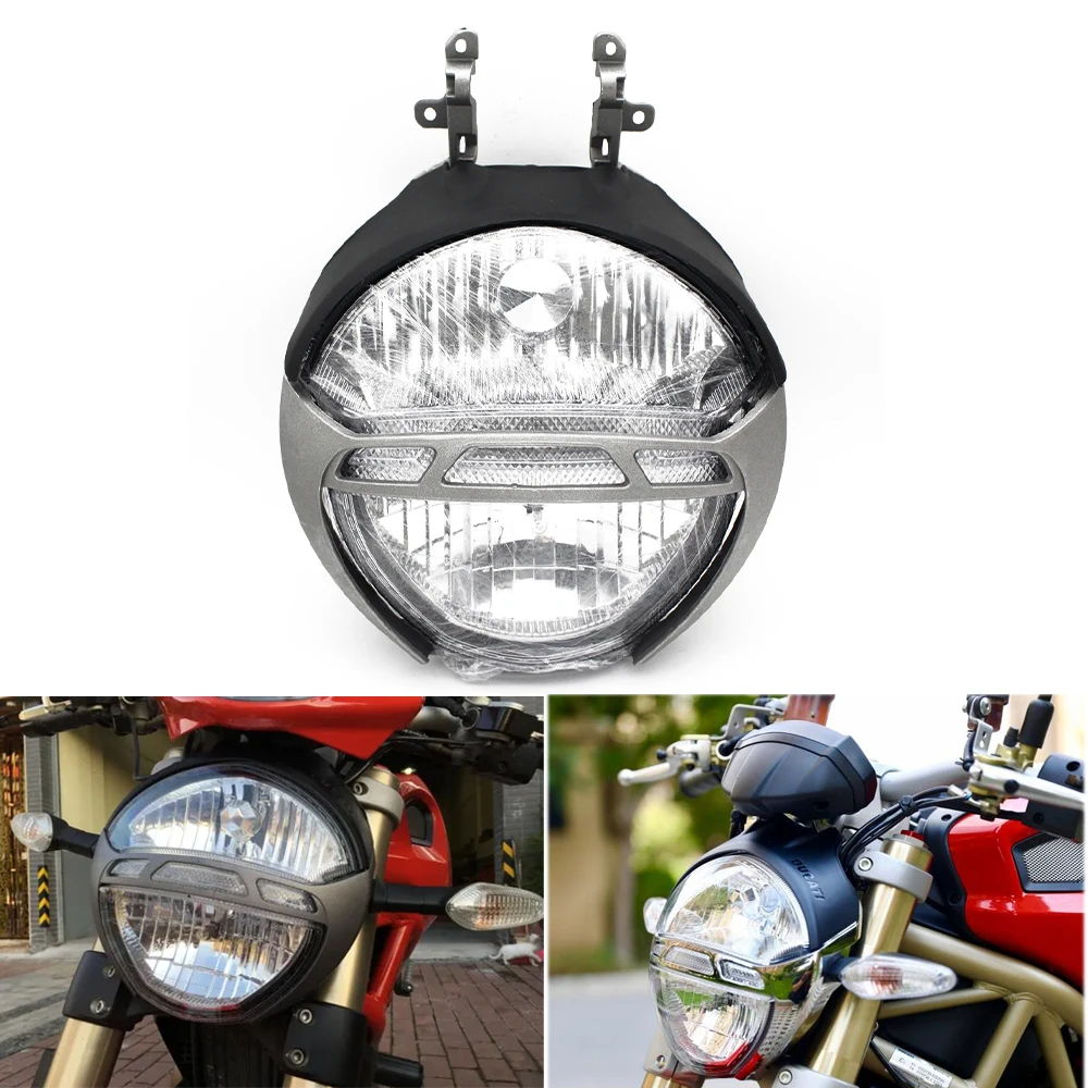 

Pokhaomin For Ducati Monster 1100 1100S M1000 696 795 796 2008 -2014 Motorcycle Headlights Assembly Bracket Headlight