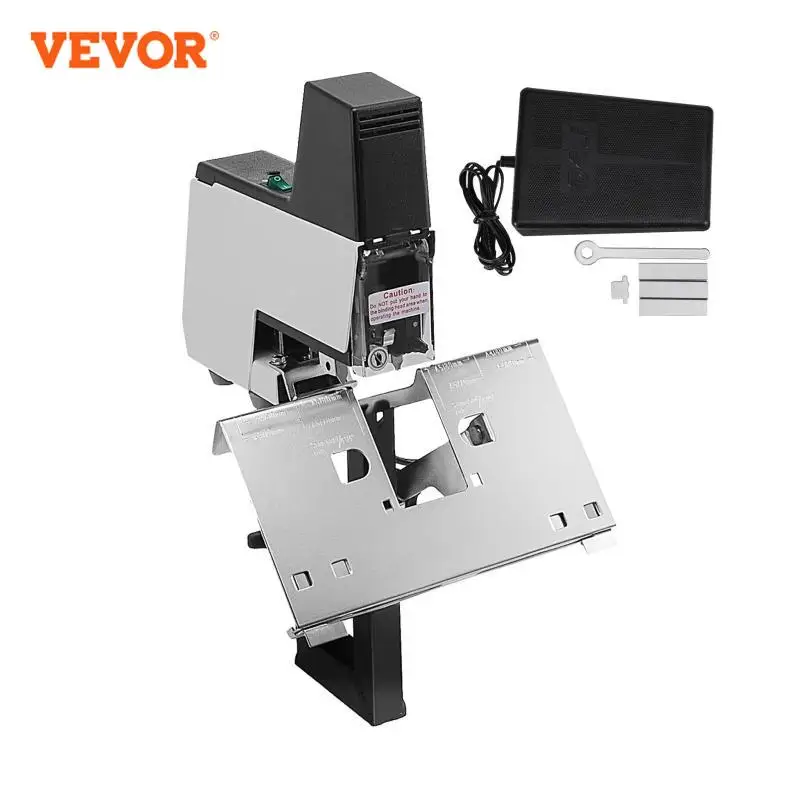 VEVOR 2-50 Sheets Auto Binding Machine Electric Rapid Flat+Saddle Stitching Stapler Binders for Graphic Stores Schools Offices