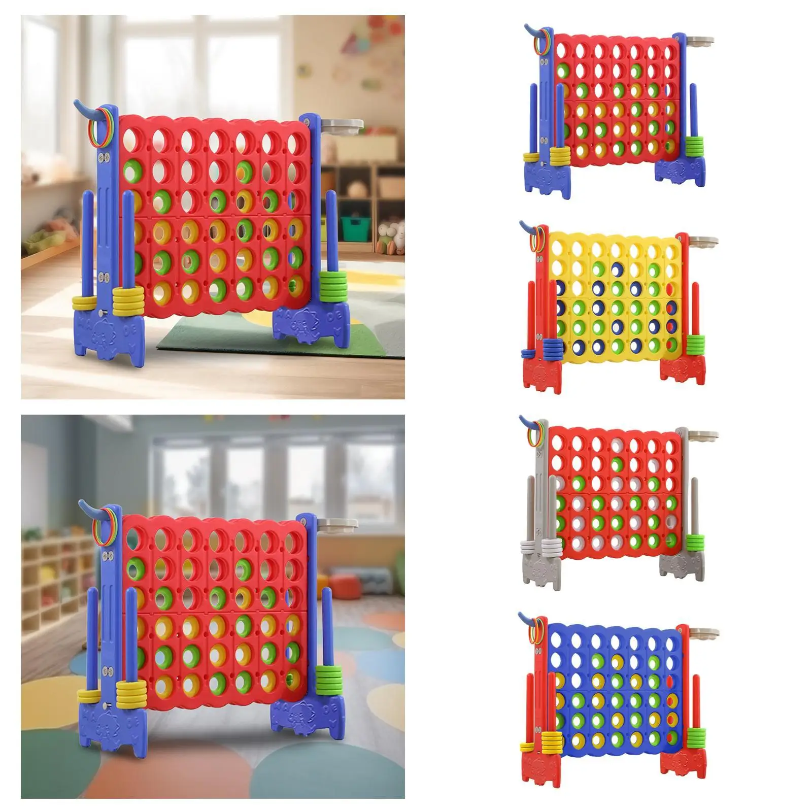 

Giant 4-in-a-Row Connect Game Basketball Activity, 4 in A Row Board Game Travel Classic Strategy Game for Picnic Children Party