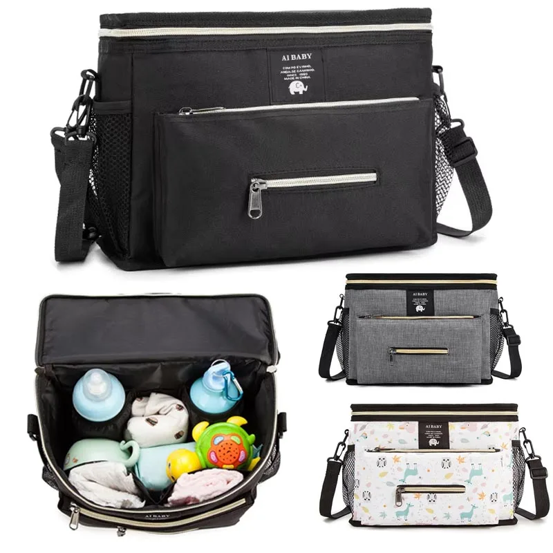 Stroller Organizer Bags Mummy Large Capacity Travel Hanging Bag Bottle Holder Pram Diaper Bags Baby Stroller Accessories