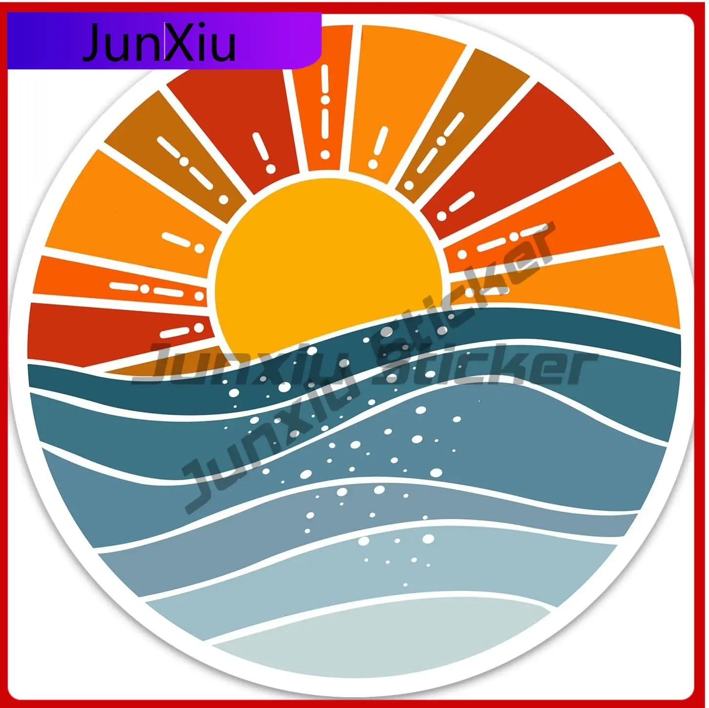 

Ocean Sunset Sunrise Beach Retro Car Camper Van Walls Bumper Boat Vinyl Decal Sticker Vintage Cute Unique Funny Aesthetic