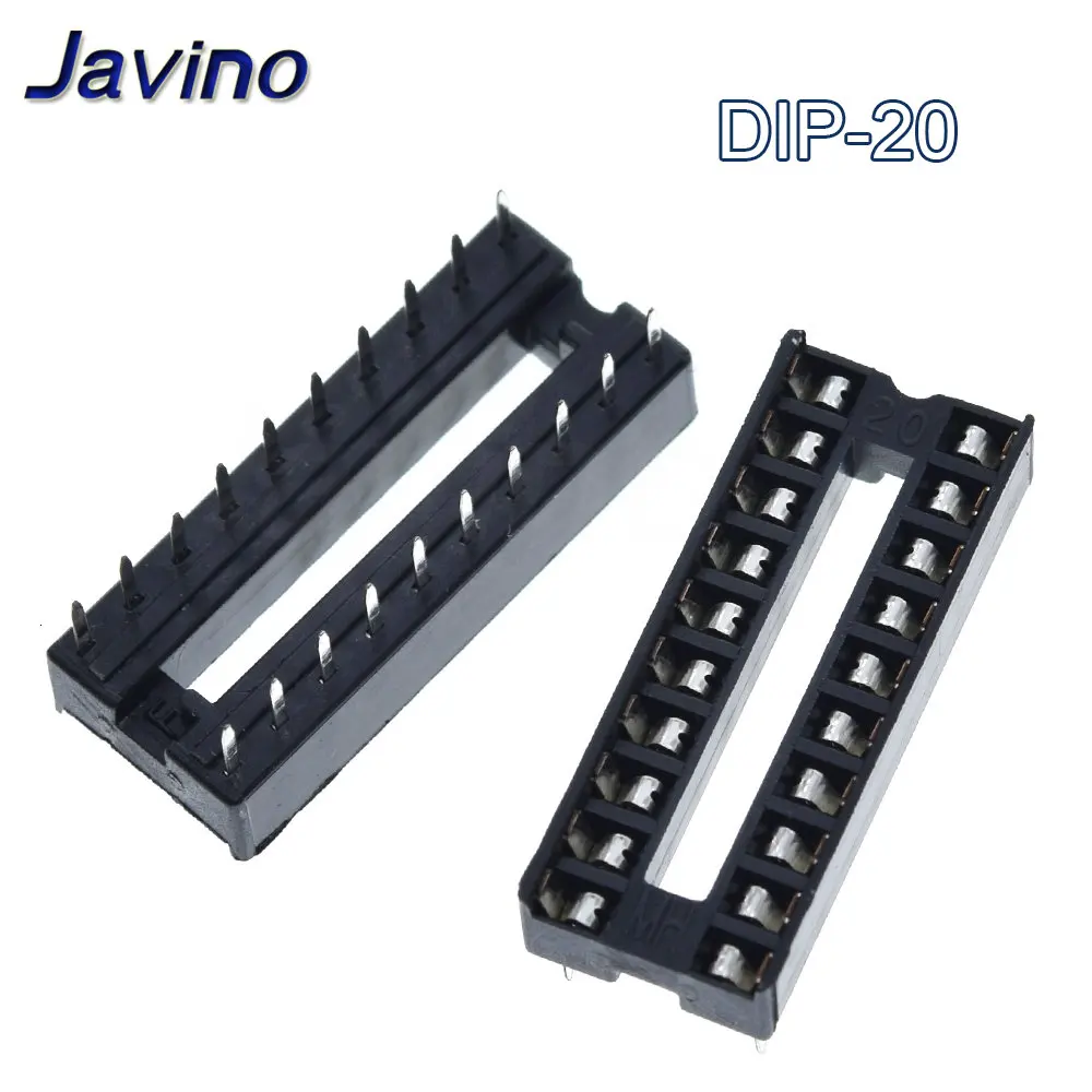 10PCS IC Sockets DIP6 DIP8 DIP14 DIP16 DIP18 DIP20 DIP28 DIP40 pins Connector DIP Socket 6 8 14 16 18 20 24 28 40 pin