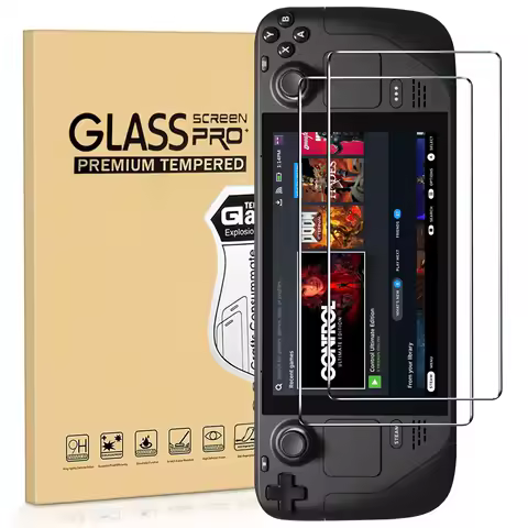 2 Pack Tempered Glass Protective Screen for Steam Deck 9H Screen Tempered Glass Protector Accessories for Steam Deck